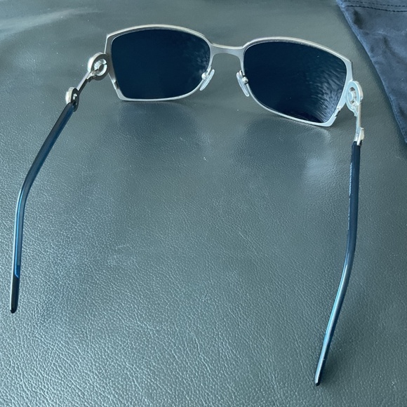 BOUCHERON Sunglasses Blue/White Metal frame With Rhinestones